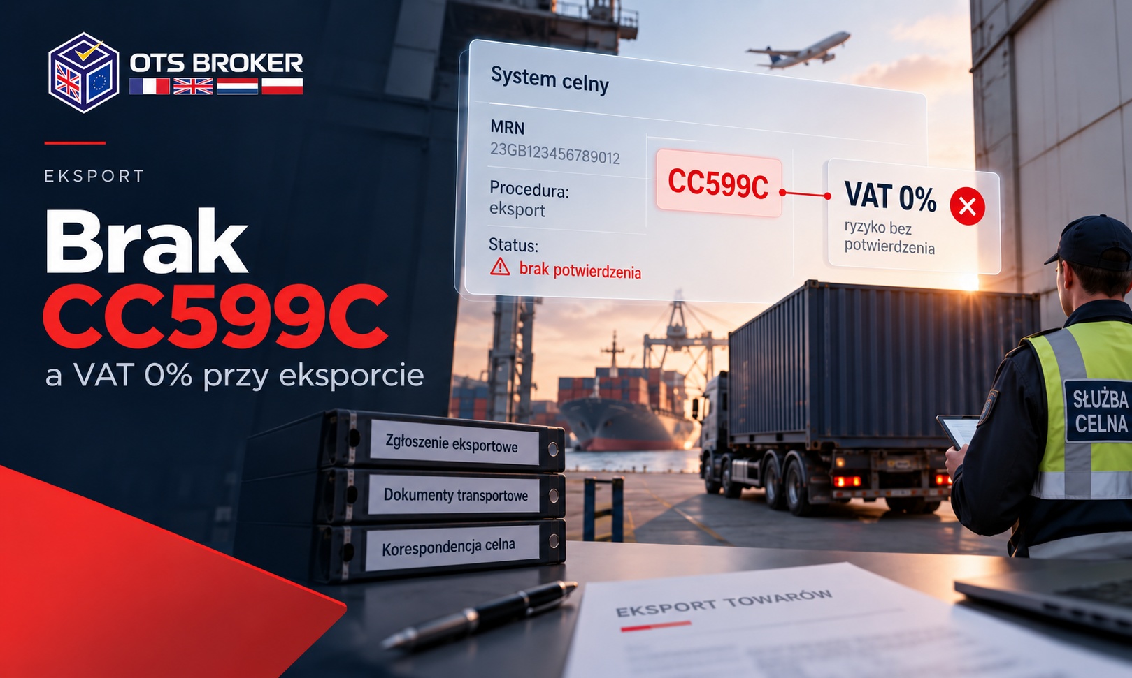 Brak CC599C a VAT 0% przy eksporcie